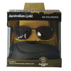 Australian Gold® Le Mans Brown Sport Metal Full Frame Sunglasses at ...