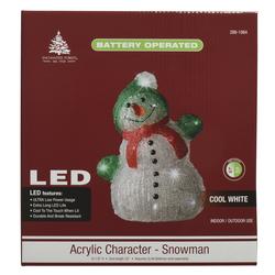 seasons of cannon falls light up acrylic ice cube snowman family (set of 3)