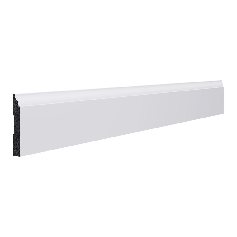 IP 1/2 x 3-1/4 x 8' Prefinished White Polystyrene Colonial Base Moulding 623 IP 1/2 x 3-1/4 x 8' Prefinished White Polystyrene Colonial Base Moulding 623
