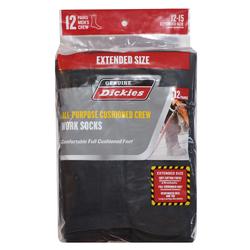 Genuine Dickies® Men's Crew Black 12-15 Work Socks - 12 Pairs at Menards®