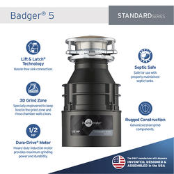 InSinkErator Badger 5 1 2 HP Garbage Disposal at Menards