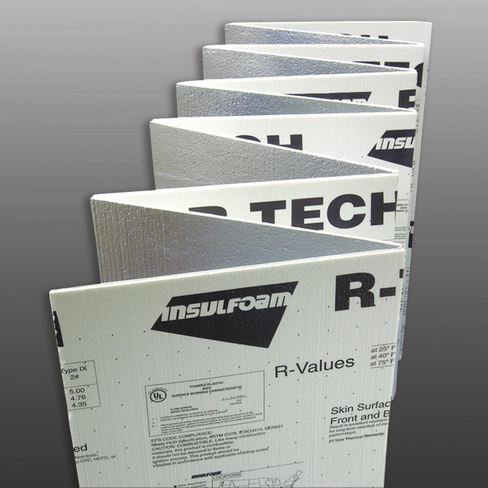 R-3 Laminated Expanded Polystyrene Foam Board Insulation 3/4 R-3 Laminated Expanded Polystyrene Foam Board Insulation 3/4