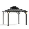 10' x 10' Hardtop Gazebo with Solar-Powered LED Lights