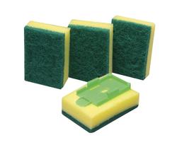 Libman Dish Sponge Dishwand Soap Dispenser w/4 Refills (2 Types) Kitchen Cleaning Bundle Value