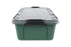 Ezy Storage 11.4-Liter/12-Quart Waterproof Clear Gasket Tote at Menards®