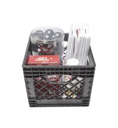 Edsal 16-Qt. Polypropylene Milk Crate Storage Box in Black (11 in