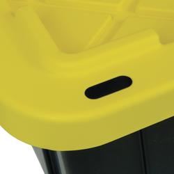 Project Source 2-Pack Project Source Commander Large 27-Gallons (108-Quart)  Black and Yellow Heavy Duty Tote with snap lid