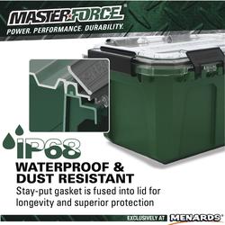 Masterforce® 5-Gallon Waterproof Industrial Gasketed Storage Tote