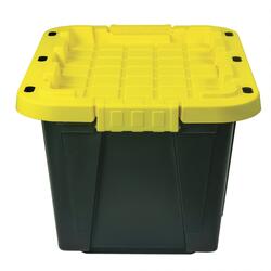 Performax® Industrial 12-Gallon Black Storage Tote with Snap-On