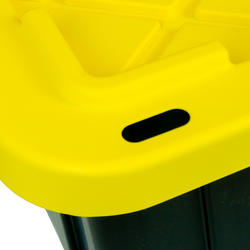 Durabilt 27 Gallon Durable Plastic Storage Tote, Black and Yellow, 4 Count  