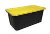 Performax® Industrial 40-Gallon Black Storage Tote with Snap-On Lid