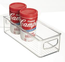 idesign plastic kitchen binz food container lid storage organizer for  cabinet, pantry, countertop, 11.49 x 10.92 x 4.12, c