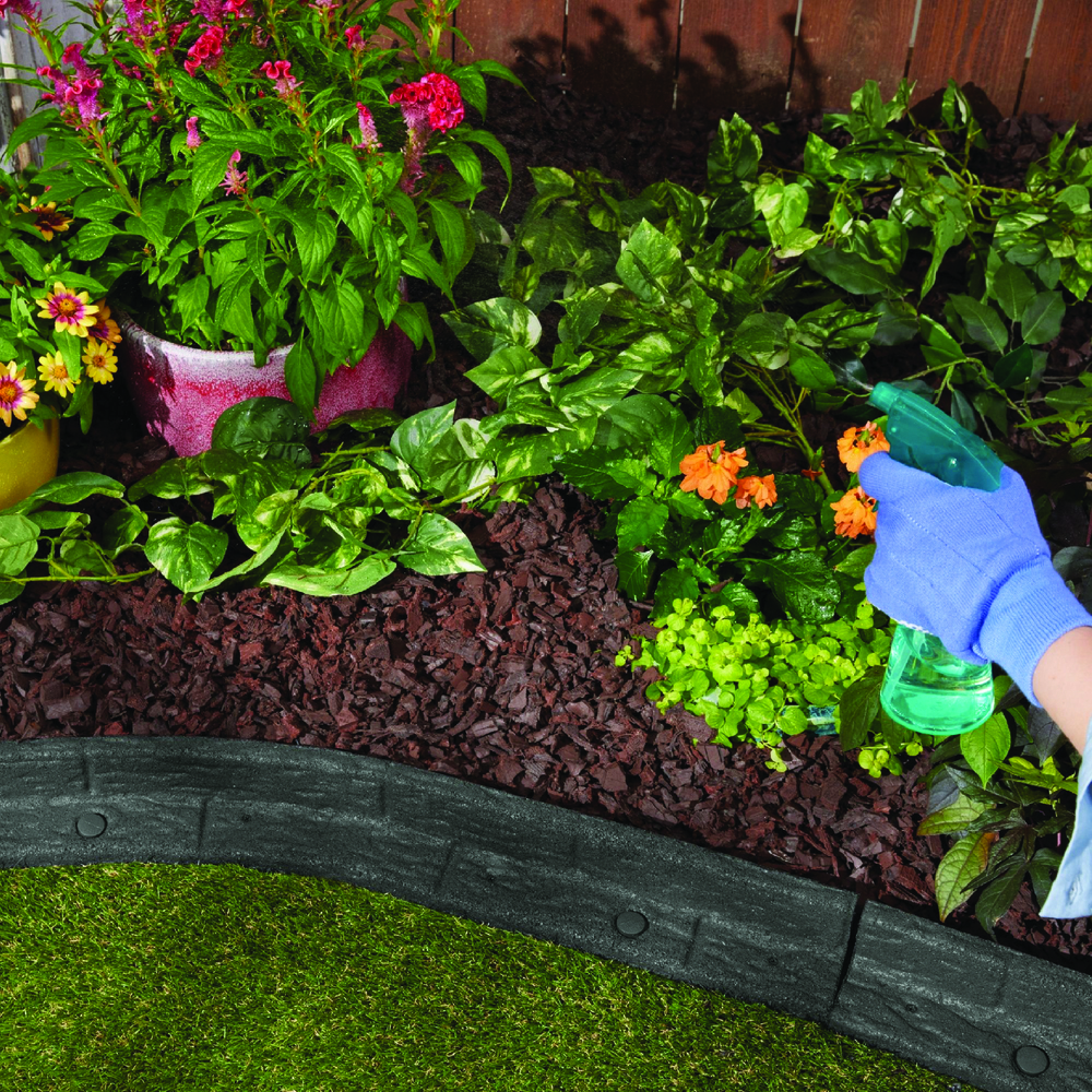 GroundSmart™ 4' Rubber Landscape Edging - Gray at Menards®, image size:1000x1000