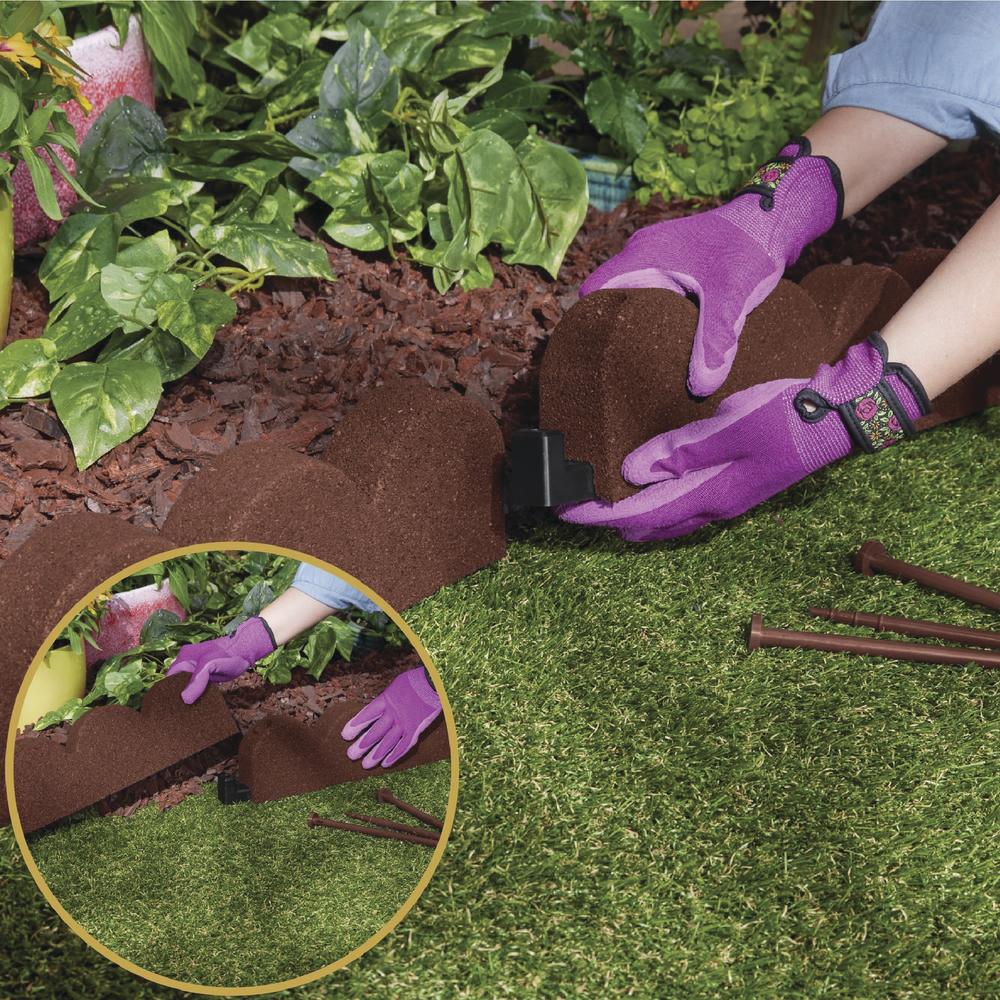 Lasting Beauty® 4' Red Rubber Scalloped Landscape Edging Lasting Beauty® 4' Red Rubber Scalloped Landscape Edging