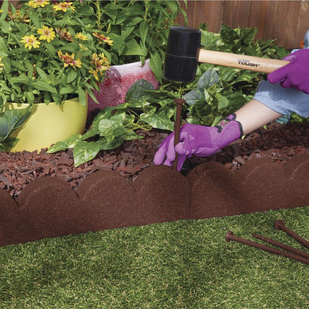 Lasting Beauty® 4' Red Rubber Scalloped Landscape Edging Lasting Beauty® 4' Red Rubber Scalloped Landscape Edging