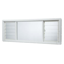 IPS 63"W x 22"H Vinyl Jalousie Garage Window at Menards®