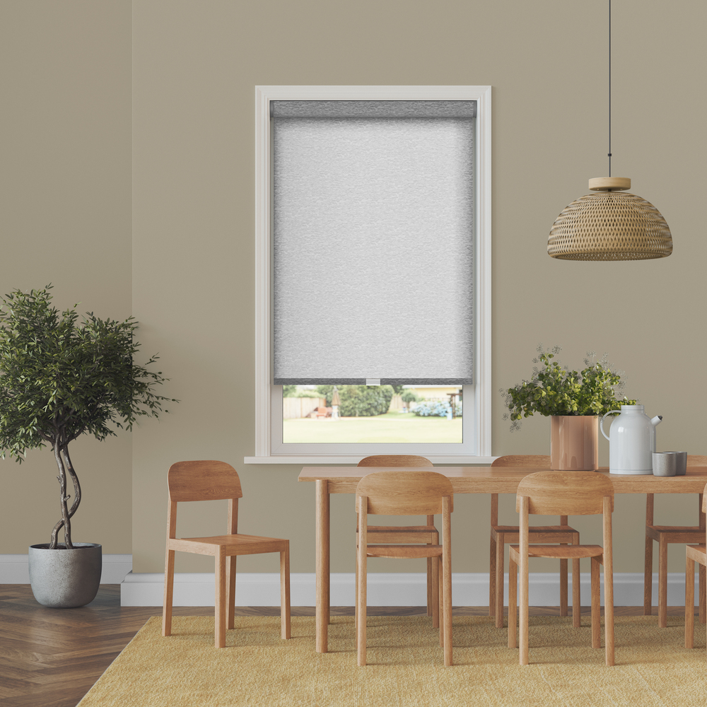 Lumino Light Filtering Medium Gray Cordless Roller Shade - 46 1/2