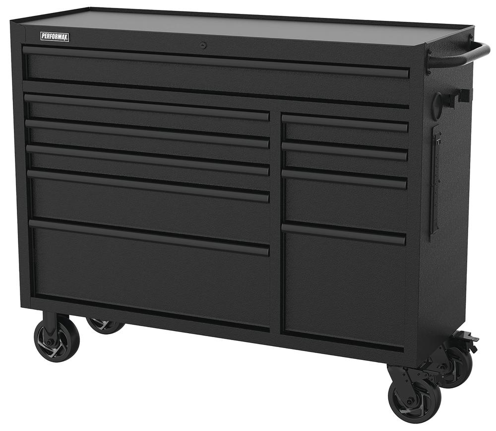 52 in. 10-Drawer Center Roller Cabinet Tool Chest in Black 52 in. 10-Drawer Center Roller Cabinet Tool Chest in Black