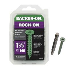 Backer-On® Rock-On® #9 x 1-5/8" Star Drive Serrated Head Cement Board Screw - 140 Count