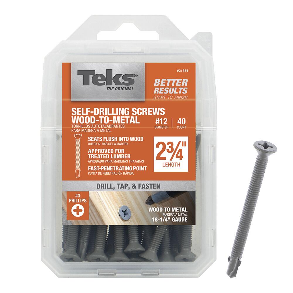 #12 2-3/4 in. Phillips Flat-Head Self-Drilling Screws (40-Pack) #12 2-3/4 in. Phillips Flat-Head Self-Drilling Screws (40-Pack)