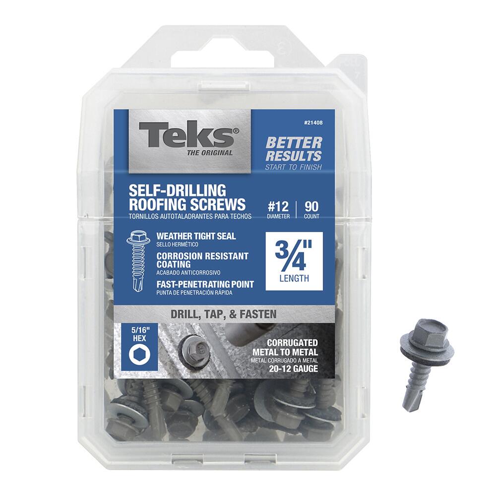 #12 x 3/4 in. External Hex Washer Head Self Drilling Drill Point Roofing Screw (90-Pack) #12 x 3/4 in. External Hex Washer Head Self Drilling Drill Point Roofing Screw (90-Pack)