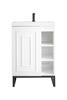 Wyndham Collection® Beckett 60"W x 22"D Green Vanity and White Cultured Marble Vanity Top with Square Undermount Bowl