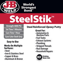 2 oz. SteelStik Steel-Reinforced Epoxy Putty Stick (Case of 6)