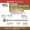 Grip Fast® Premium #8 x 1-1/4" Star Drive Steel Flat Head Exterior Construction Screw - 1 lb. Box