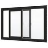 JELD-WEN® Builders Series 60"W x 60"H Vinyl Left Sliding Window with Nailing Flange - White/Bronze