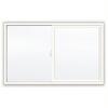JELD-WEN® Builders Series 60"W x 60"H Vinyl Left Sliding Window with Nailing Flange - White/Bronze
