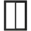 JELD-WEN® Builders Series 60"W x 80"H Black Vinyl OX Sliding Patio Door