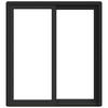JELD-WEN® Builders Series 72"W x 80"H Black Vinyl OX Sliding Patio Door