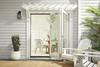 JELD-WEN® F4500 72" x 80" 2-Panel Folds Out Right Primed Fiberglass Patio Door with Screen