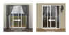 JELD-WEN® Builders Series 72"W x 80"H Bronze/White Vinyl 10-Lite Right Hand Sliding Patio Door with Screen