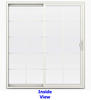 JELD-WEN® Builders Series 72"W x 80"H White Vinyl Low-E 10-Lite Left Hand Sliding Patio Door with Screen