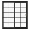 JELD-WEN® Builders Series 72"W x 80"H Bronze/White Vinyl 10-Lite Right Hand Sliding Patio Door with Screen