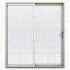 JELD-WEN® Builders Series 72"W x 80"H White Vinyl 10-Lite Right Hand Sliding Patio Door with Screen