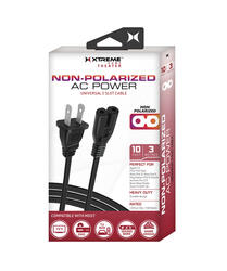 Best Buy essentials™ 6' 2-Slot Non-Polarized Power Cord Black BE