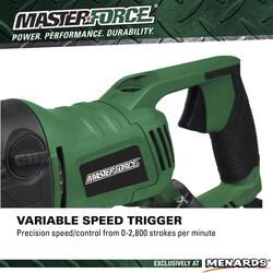 Masterforce 12 Amp Corded Orbital Reciprocating Saw at Menards