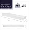 High & Mighty® 24" White Floating Wall Shelf