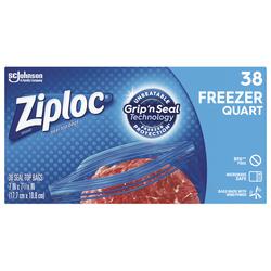 Ziploc Grip 'n Seal Quart Freezer Bags (38 ct)
