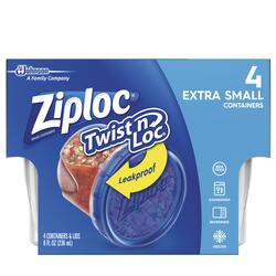 Ziploc Brand Twist N Loc Small Round Food Storage Containers With Lids 16  Oz - 6 Count - Tom Thumb