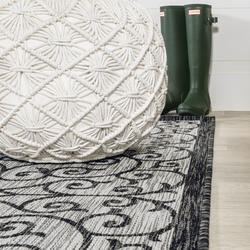 Jonathan Y Santa Monica Light Gray/Black 5'3 x 5'3 Round Area Rug at  Menards®