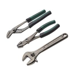 3-Piece Locking Plier & Adjustable Wrench Set (Discontinued Item) — BoxoUSA