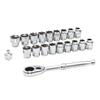 Masterforce® 3/8" Drive Go-Thru SAE/Metric Mechanic's Tool Set - 20 Piece