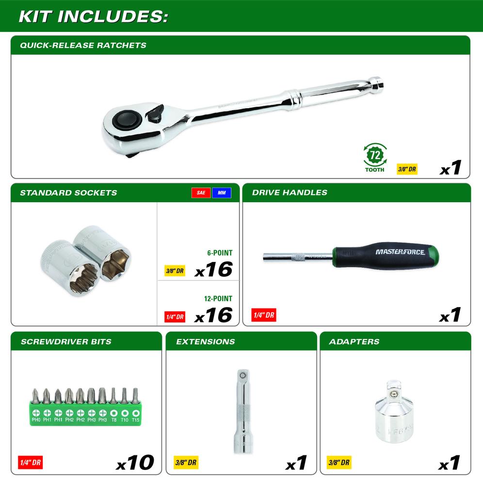 Masterforce® Control Drive® 1/4