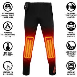 ActionHeat 5V Base Layer Battery Heated Pants for Women w/ 3 Heat Zones for  Camping, Skiing, Hunting, Fishing, Golf XS Black at  Women's Clothing  store