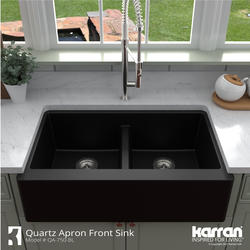 Farmhouse Double Bowl  Concrete Apron Front Kitchen Sink