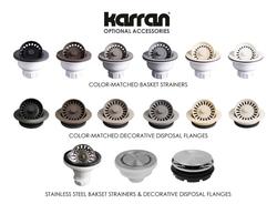 Karran Kitchen Sink Decorative Disposal Flange - Black QDFBL