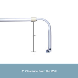 Mainstays 2 Clearance White Basic Adjustable Curtain Rod, 48-86 